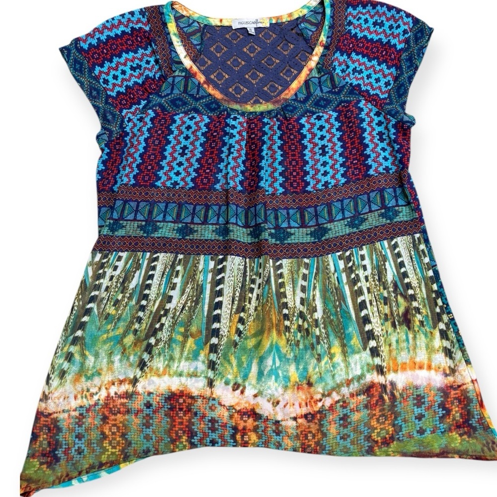 Multicolor Patterned Women's Blouse - Picture 5 of 13